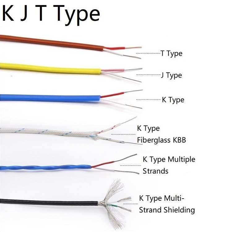 Type K Type J Thermocouple Compensation wire 2 Conductors Thermocouple Cable Wire