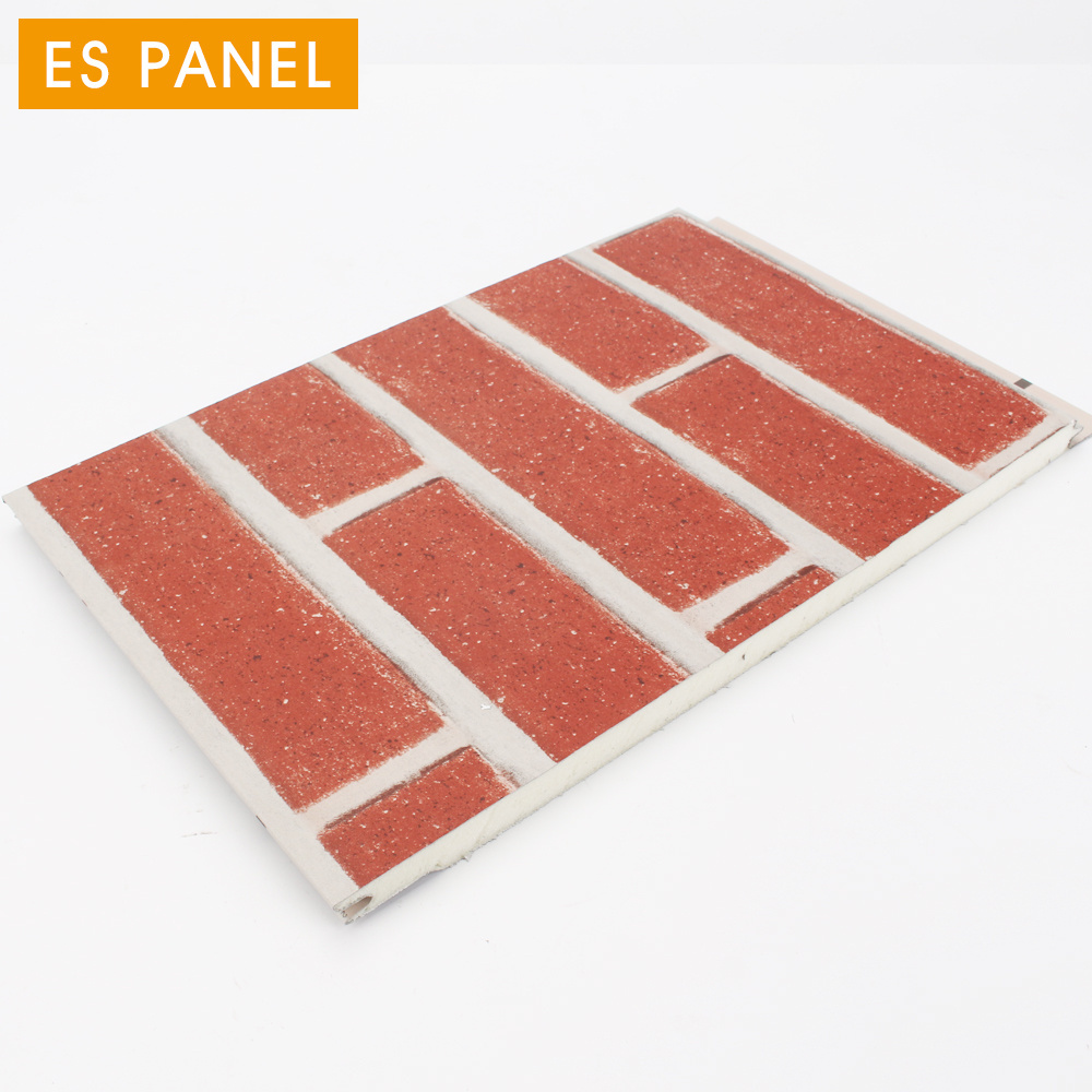 16mm waterproof Polyurethane Foam Brick Sandwich Panel For LGS house Modular house