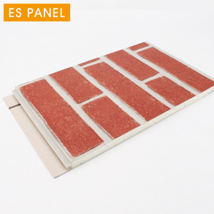 16mm waterproof Polyurethane Foam Brick Sandwich Panel For LGS house Modular house