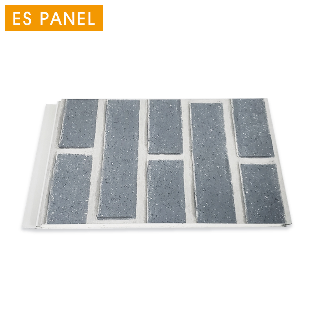 ES PANEL Brick Exterior Wall Panel PU Foam Insulated Decorative Metal Siding decorative metal siding prefab house