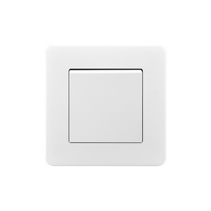 84*84mm White European Light Switch For Hotel 10A 250V Surface Mount Wall Switch