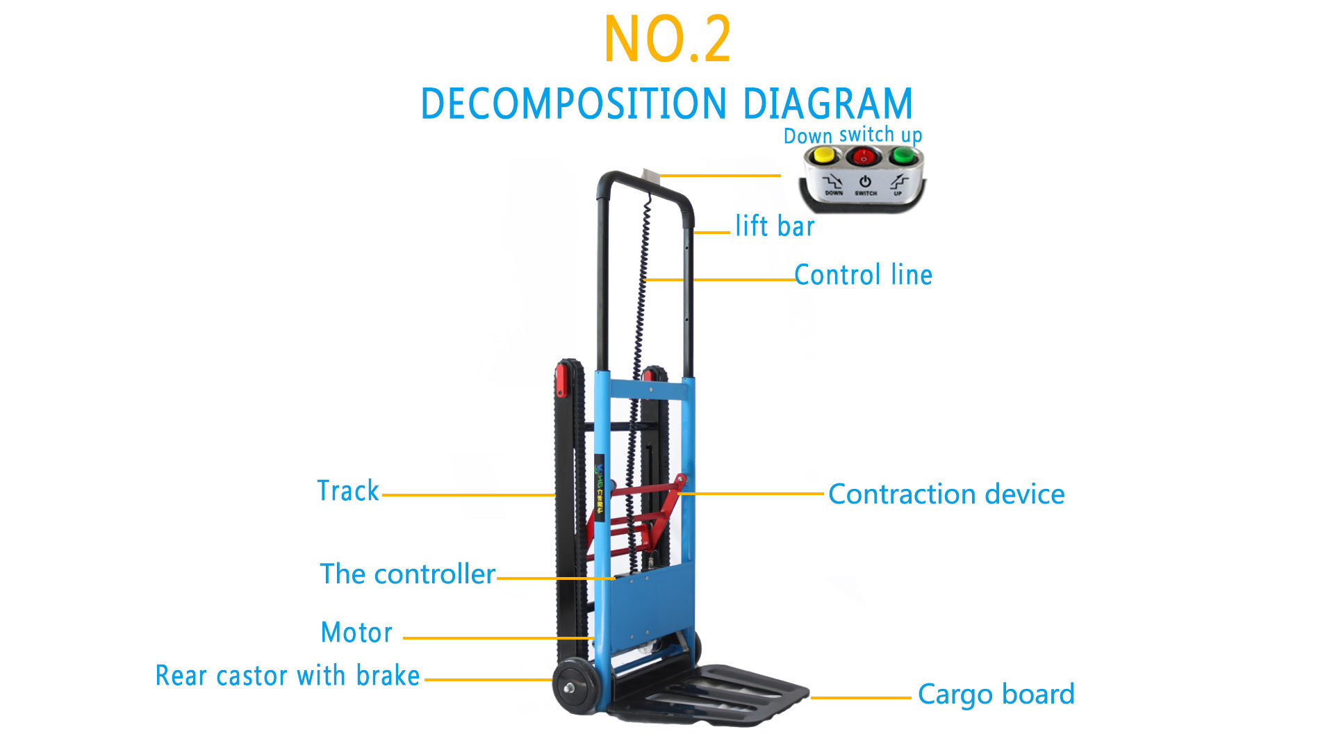 EMSS 80kg load Stair Climber electric stair climber trolley powered stair climbing hand truck