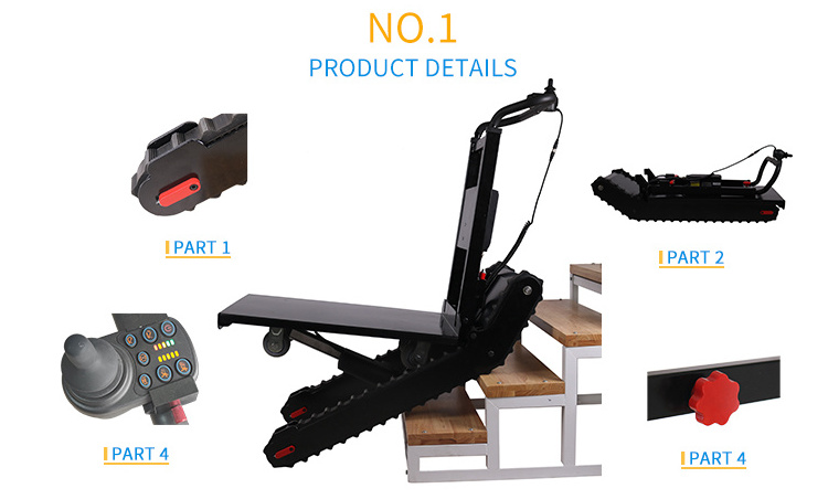 EMSS 400KG Load portable trolley cart Stair Climbing Machine Folding Aluminum Electric Warehouse Trolley