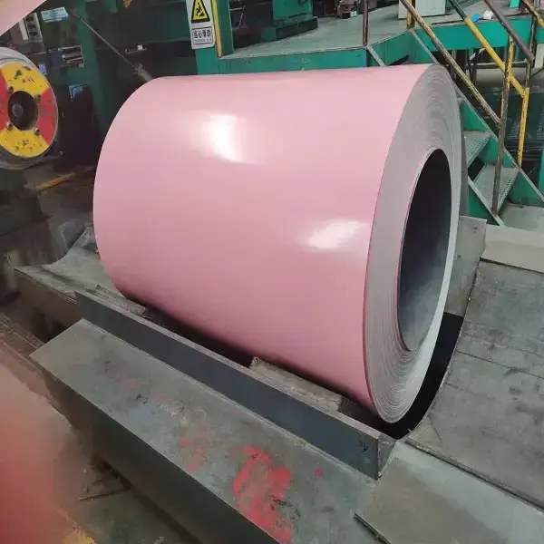 PPGI/GI Pink galvanized steel coil pvc laminate steel