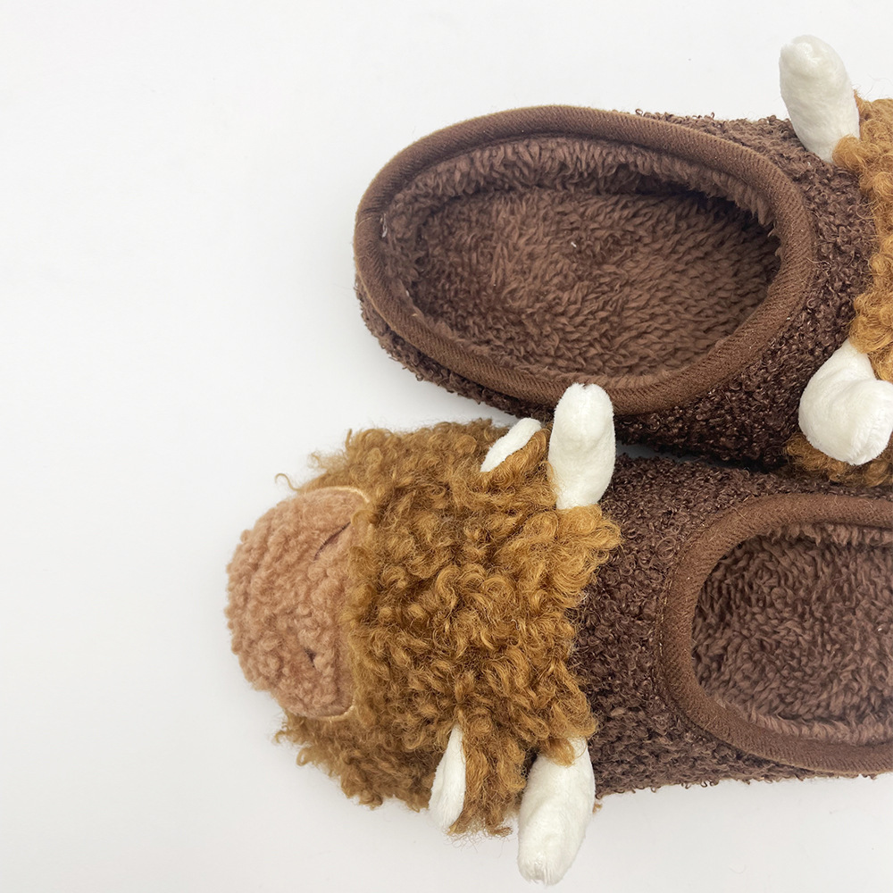 Highland Cow Slippers Scottish Yak stuffed animal plush  Sanrio  Home Slippers for winter  slippers for men and women for gift