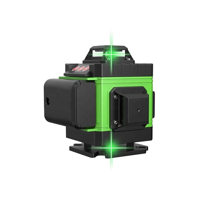 16 cross lines rotary 360 laser levels lazer 4 d green super light beam auto level long distance 50m with tripod