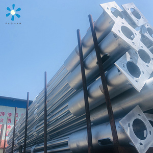 Q235 3m-35m high mast pole foundation design / galvanized pole manufacturers/ street light poles