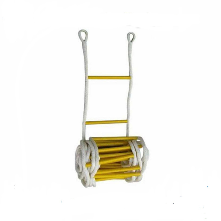 Hot sale 4m 5m 10m polyester rope ladder for  fire escape emergency adults outdoor playground climbing treehouse swing set