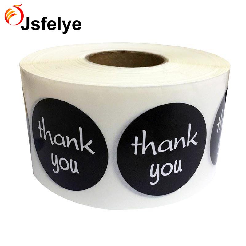 Round Thank You Sticker Removable Labels Peel And Stick Label