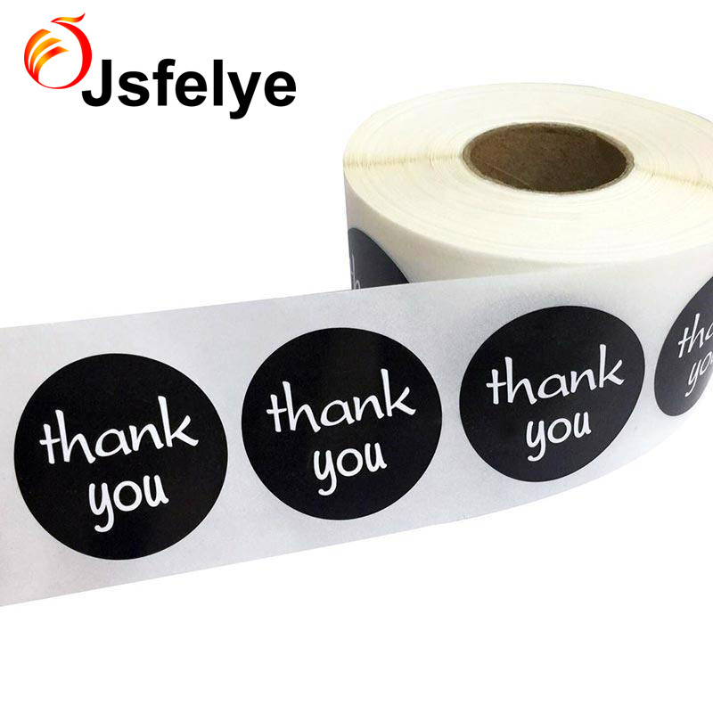 Round Thank You Sticker Removable Labels Peel And Stick Label