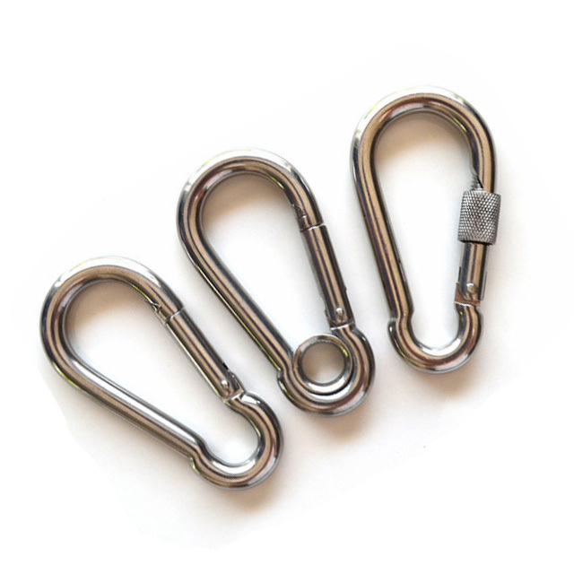 Wire rope accessories ss304 stainless steel carabiner hook M6