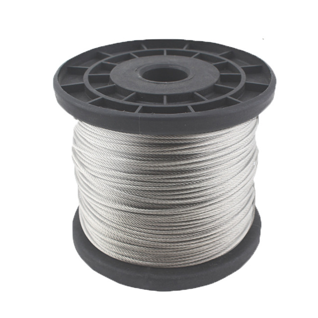 High strength plastic coated aircraft steel wire rope with pvc nylon cover Steel zinc coated steel wire In stock for Industrial