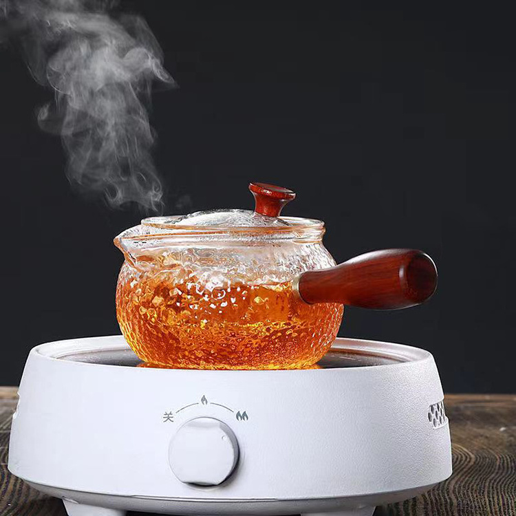 Supply High Temperature Resistant Glass Teapot with Thick Handle for Boiling Tea Electric Pottery Stove