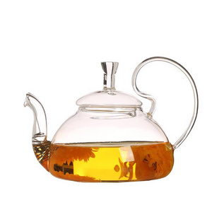 Big Volume 1200ml Squirrel Style Glass Tea Kettle Japanese Glass Teapot with Glass Infuser