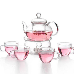 27.5oz 800ml Middle Size Glass Tea Pot Loose Leaf and Blooming Tea Maker Clear Teapot with Removable Infuser