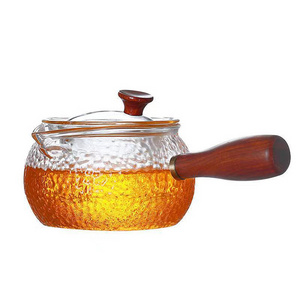 Supply High Temperature Resistant Glass Teapot with Thick Handle for Boiling Tea Electric Pottery Stove