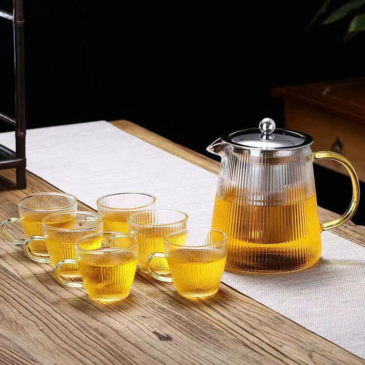 750ml Glass Teapot With Infuser Glass Tea Kettle With Stainless Steel Removable Infuser For Blooming Tea Loose Leaf Tea