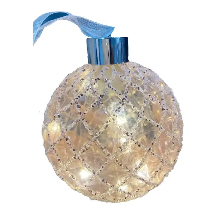 Wholesale Glass Christmas Ball Ornaments Home Decor Handmade Glass Balls with Led Lights for Christmas Tree