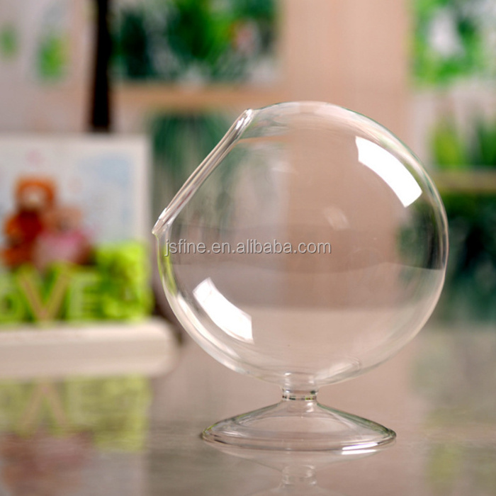 handblown round glass globe fish bowl / glass sphere vase decoration