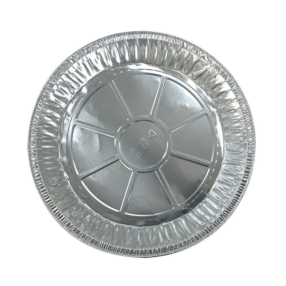 Disposable Food Storage Aluminum Foil Plates Round Aluminium Tin Foil Pie Pans For Air Fry