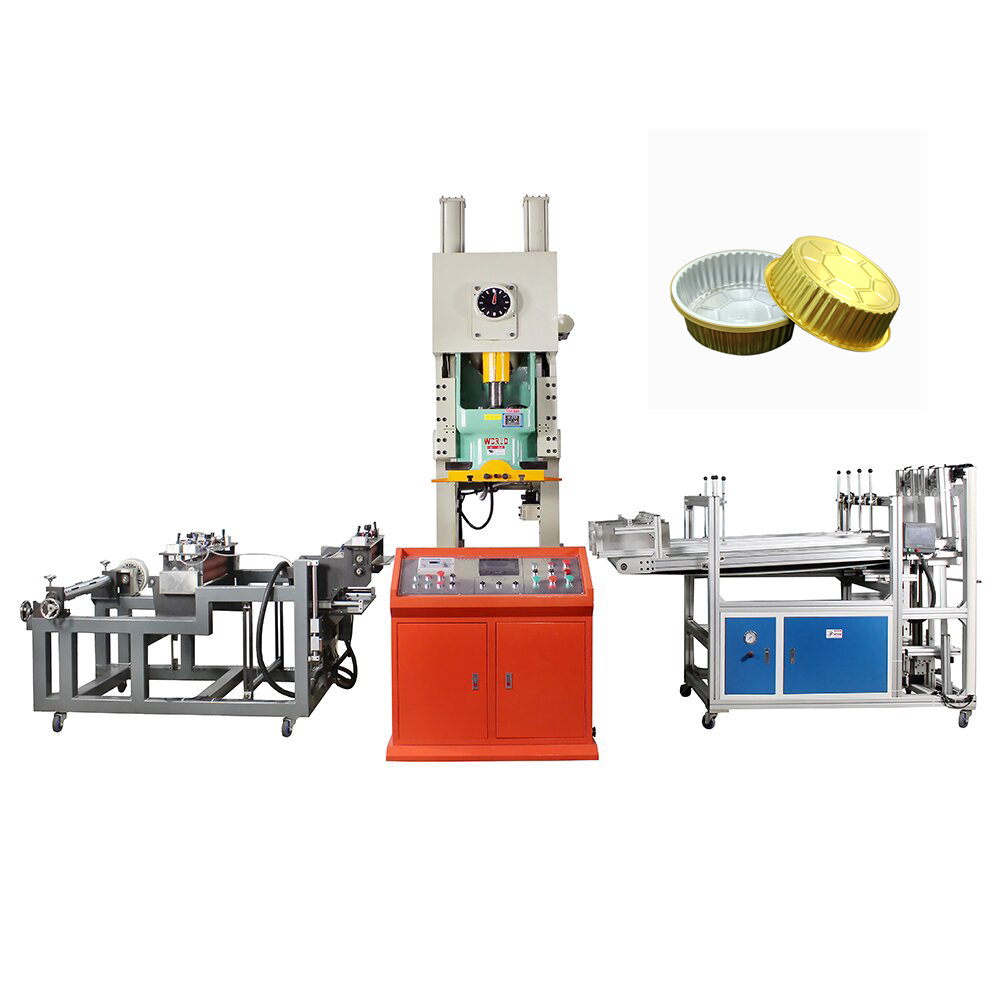 Automatic Aluminum Foil Lunch Box Making Machine Aluminum Foil Container Making Machine Metal Punch Press Machine