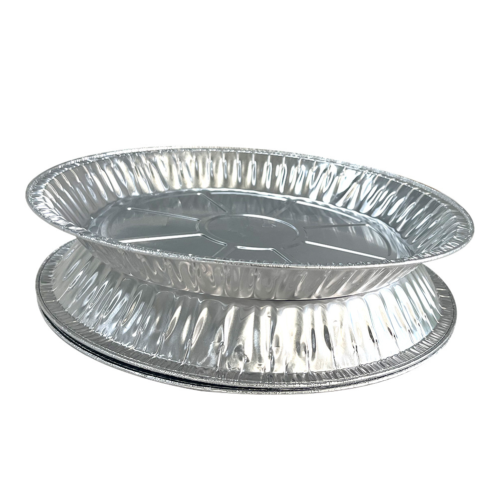 Disposable Food Storage Aluminum Foil Plates Round Aluminium Tin Foil Pie Pans For Air Fry