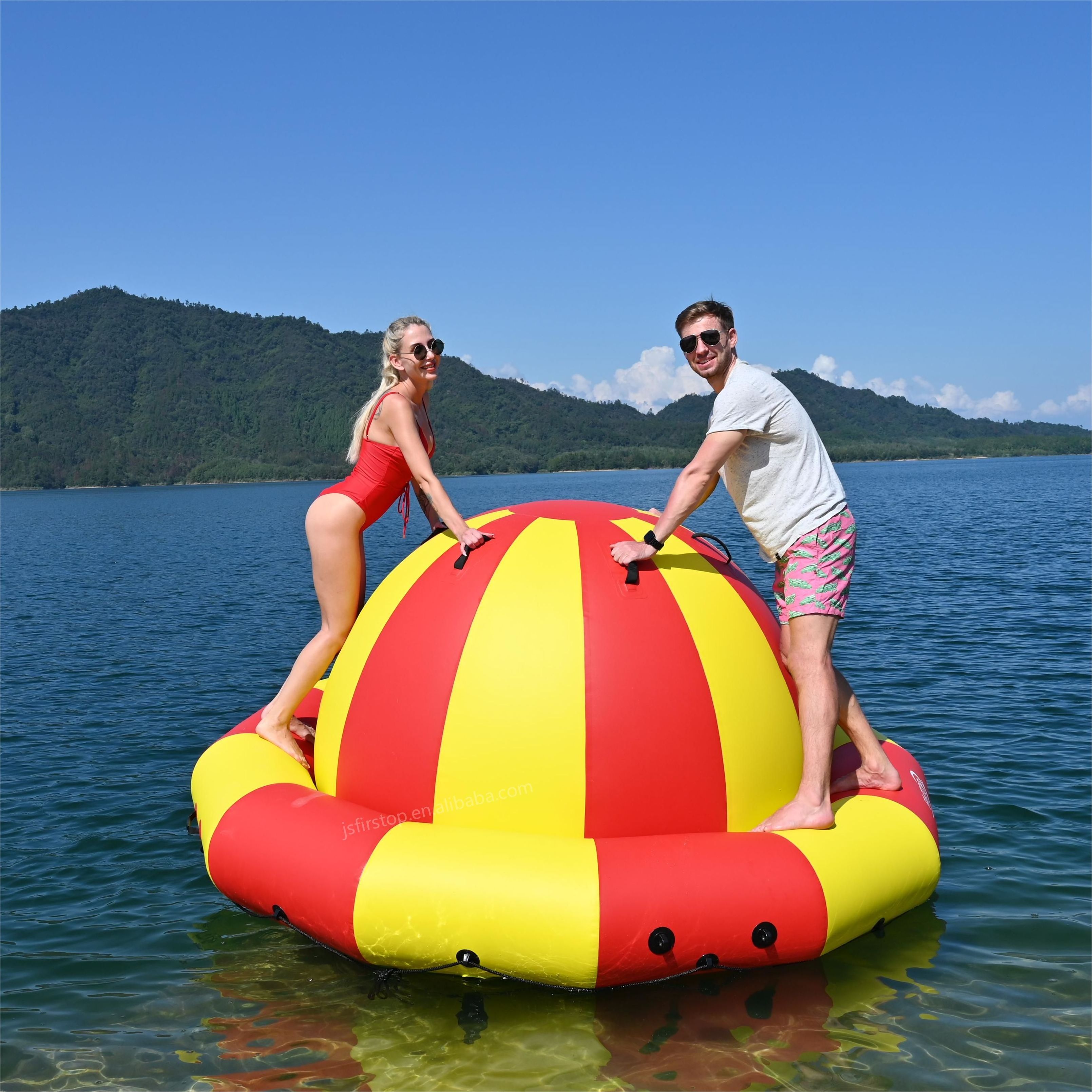 Durable Outdoor Inflatable Water Rotating Boat Towables Tube Lake Sea Flying Disco Boat for Water Entertainment