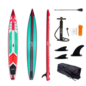 High speed 14ft Customized SUP racing board Inflatable paddle board Race Sup board for Professional Racers