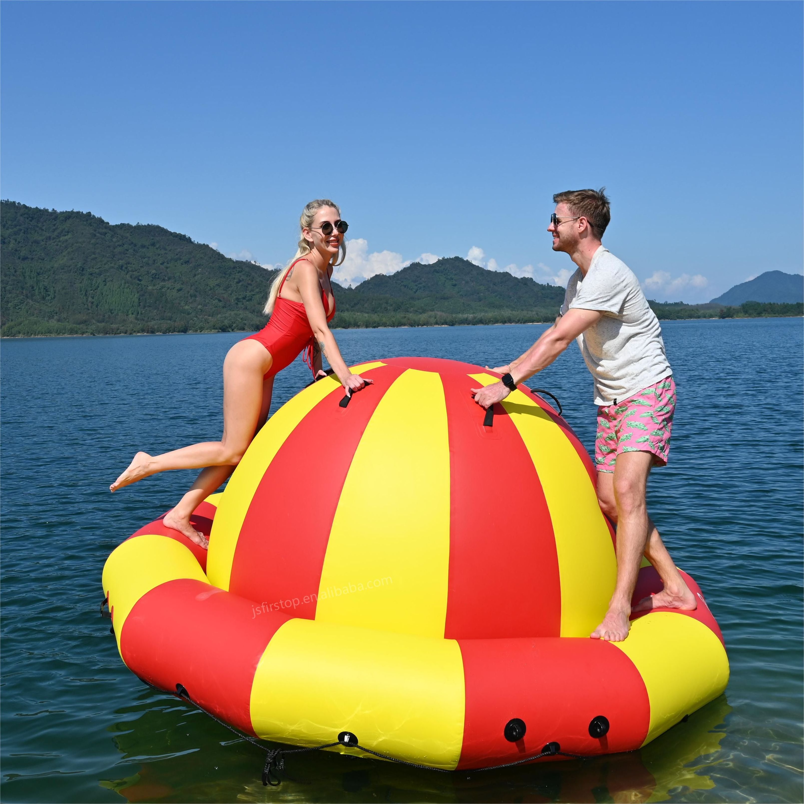 Durable Outdoor Inflatable Water Rotating Boat Towables Tube Lake Sea Flying Disco Boat for Water Entertainment