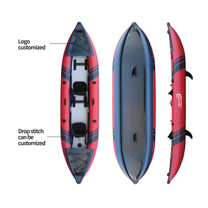 Factory Directly Foldable Pvc Kayak Inflatable Single/Double Person Inflatable Fishing Canoe