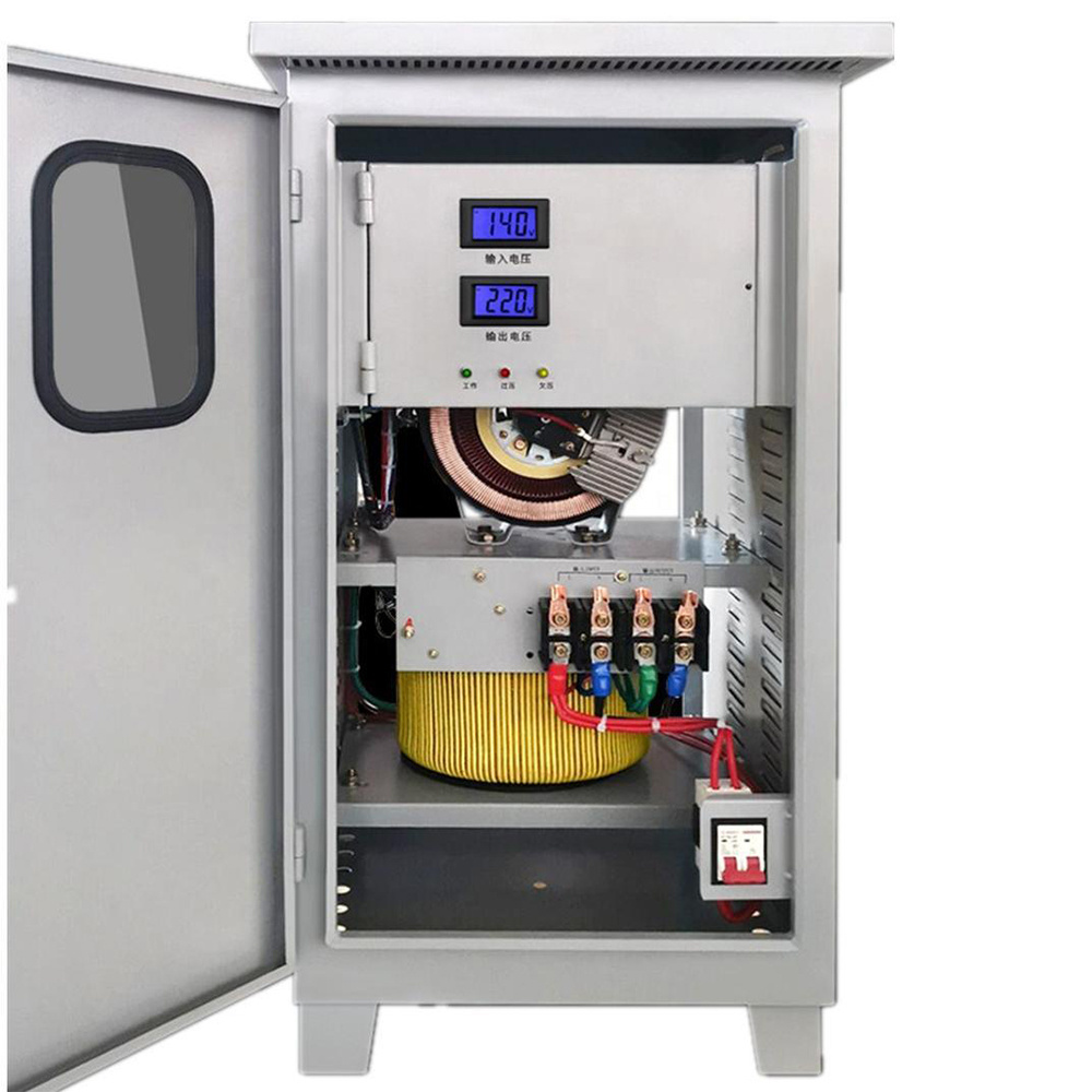 Customized china factory directly supply 50/60Hz 30kVA 40kva output 220v three  Phase high standard Voltage Stabilizer