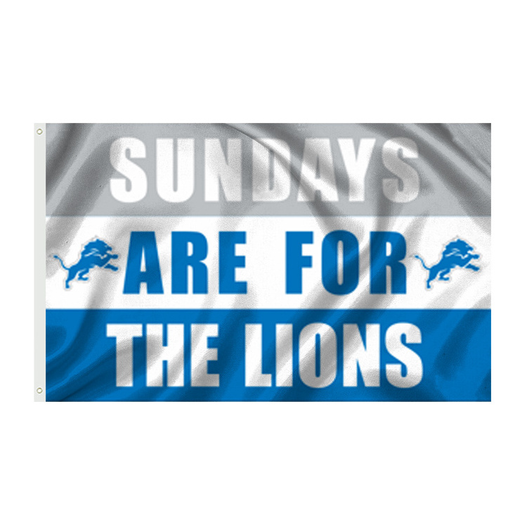 Mixed Wholesale Custom 3x5FT NFL Team American Football Banners With USA Maps Detroit Lions Flags