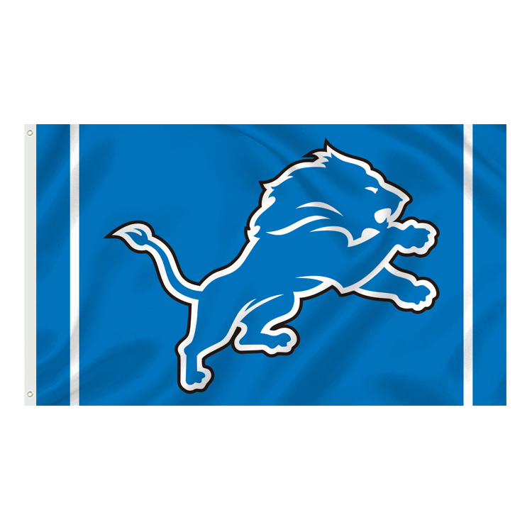 Mixed Wholesale Custom 3x5FT NFL Team American Football Banners With USA Maps Detroit Lions Flags