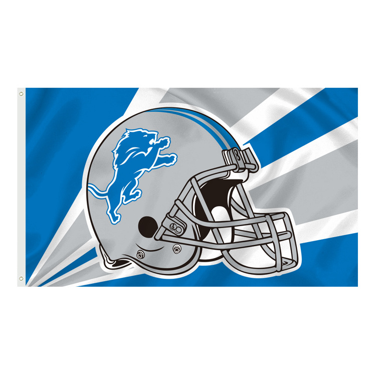 Mixed Wholesale Custom 3x5FT NFL Team American Football Banners With USA Maps Detroit Lions Flags