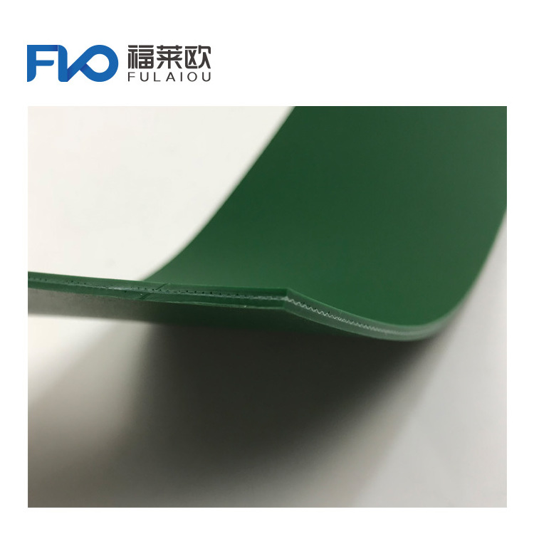 Green PVC T-type anti slip side wall baffle material conveyor belt customized by manufacturer