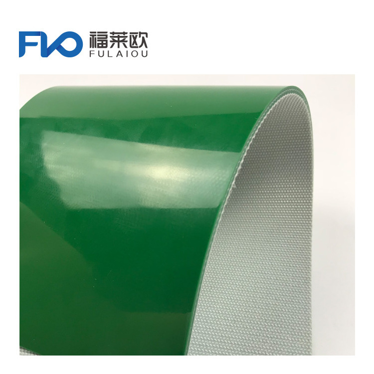 Good price flat green pvc conveyor belt for paper bag making machine