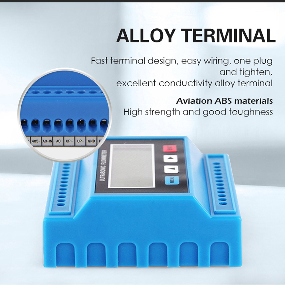 RS485 IP65 Modular Ultrasonic Flow Meter Medium External Clamp Sensor