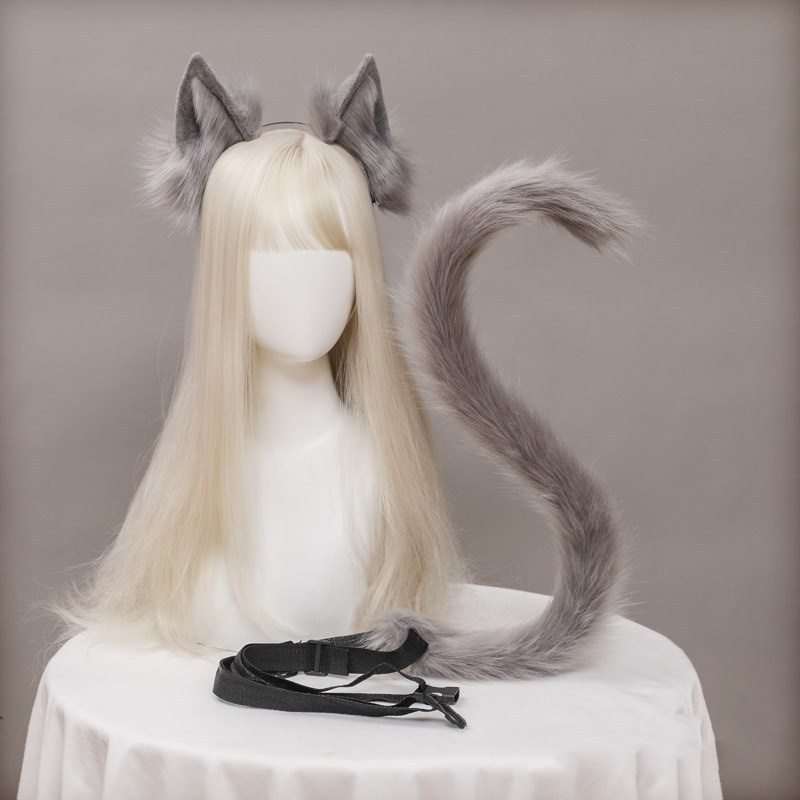 Fox Cat Ear and Tail Halloween Cosplay Accessories for Women and Girls