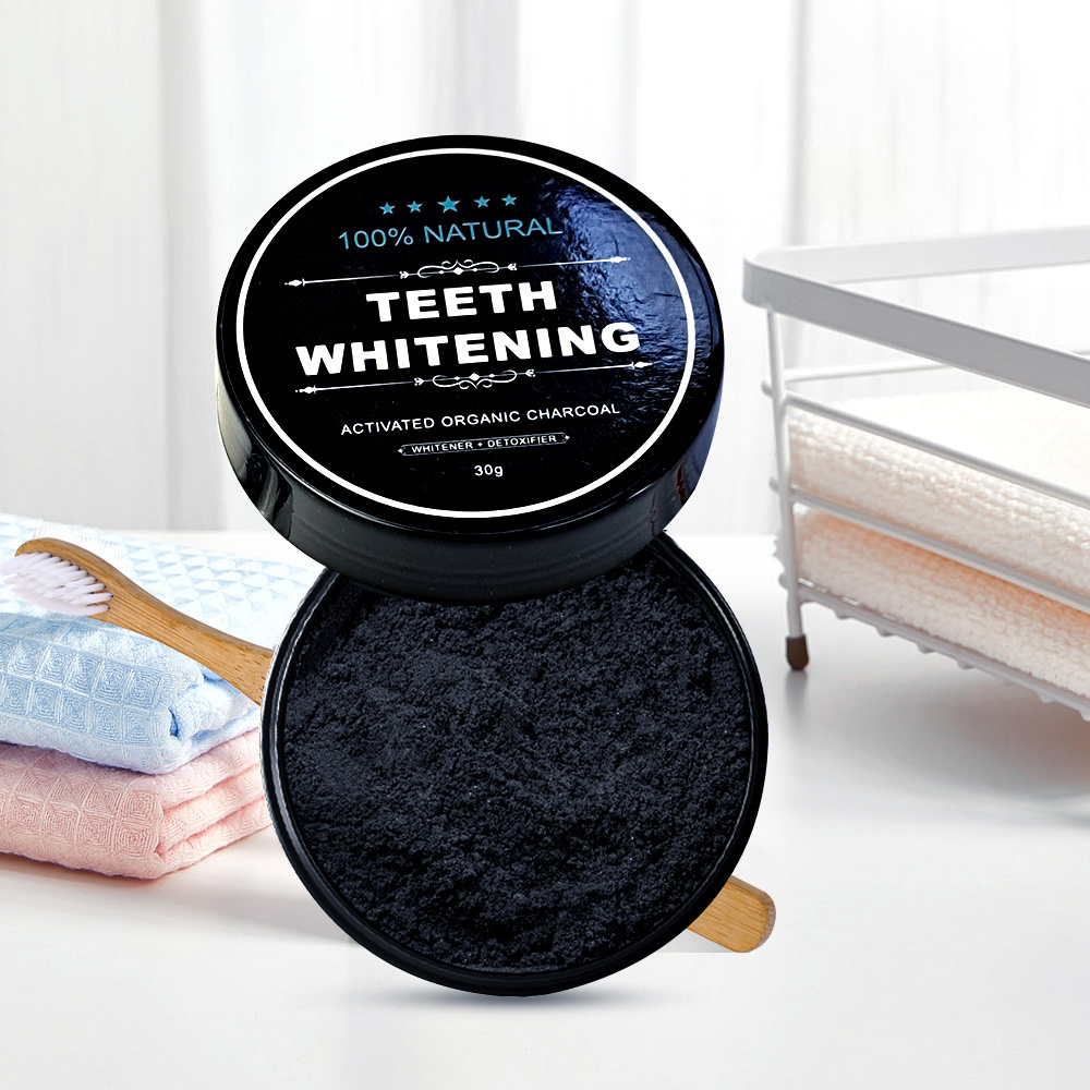 Private Logo Mint Charcoal Powder Natural For Teeth Whitening Food Grade Activated Carbon Tooth Powder