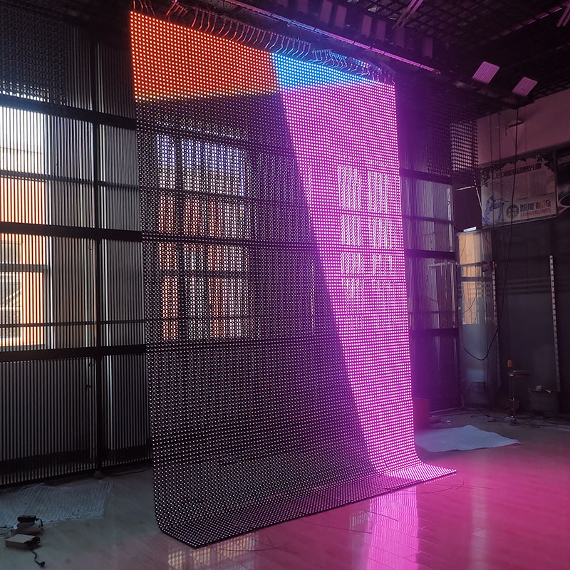 Programmable Flexible LED strip Curtain, digital LED strip screen, LED ...