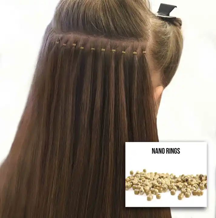 Micro Ring Human Hair Micro Loop Links Hair Extensions Wholesale Price Double Drawn Pre-bonded Keratin Human hair extensions