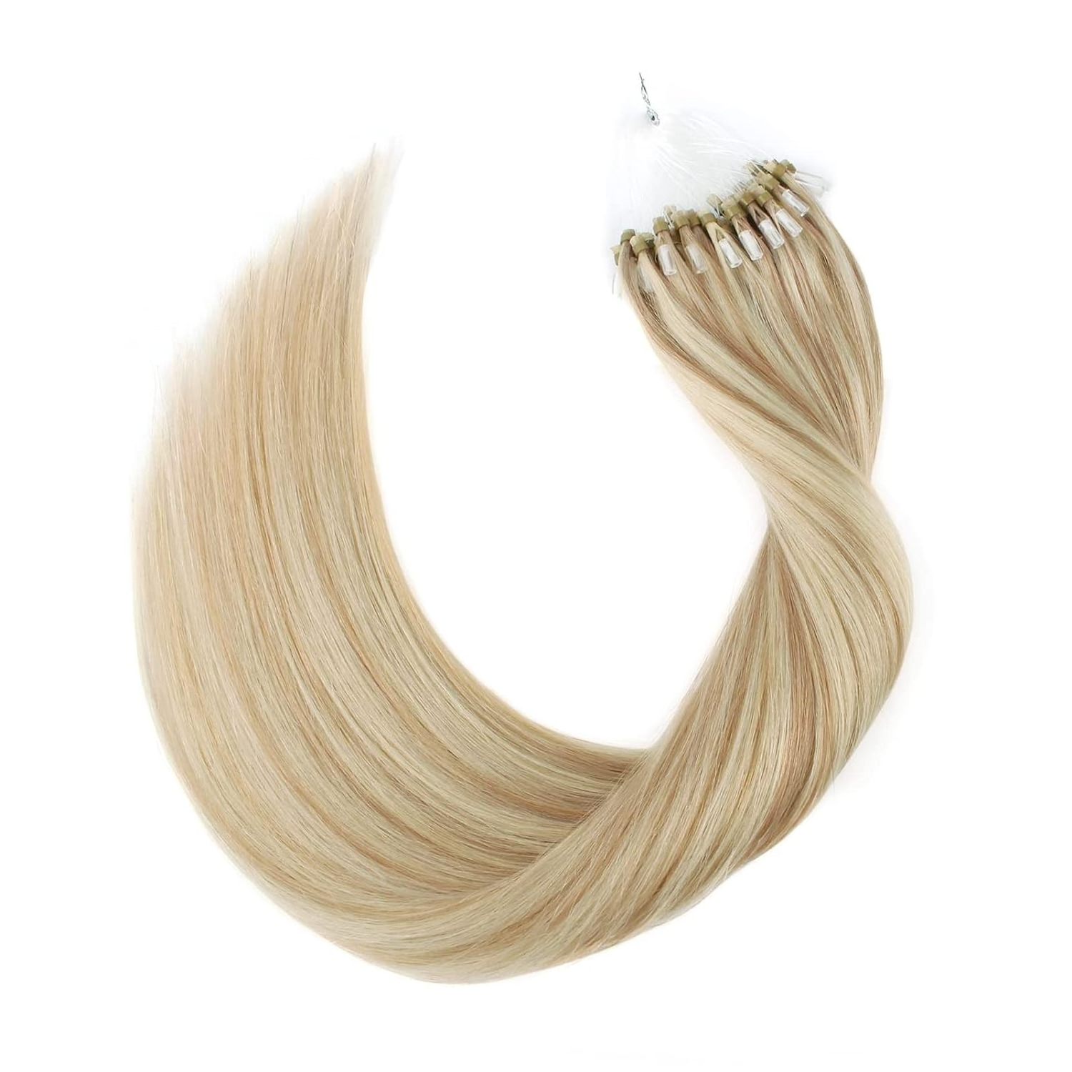 Micro Ring Human Hair Micro Loop Links Hair Extensions Wholesale Price Double Drawn Pre-bonded Keratin Human hair extensions