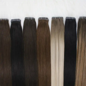 Hot Sale Russian Human hair Thick Full End Machine Flat Weft 100% Remy Virgin Cuticle Aligned Double Drawn Hair Extensions