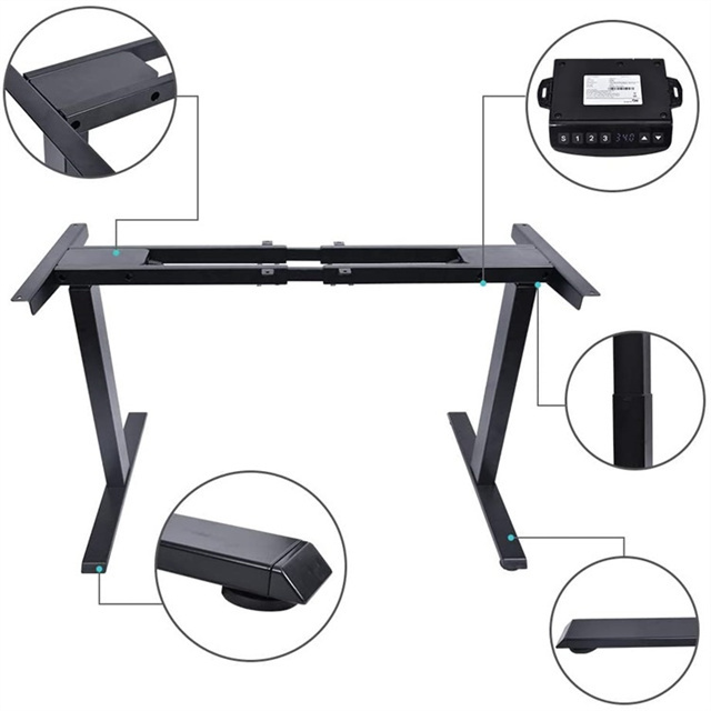 Chinese Factory Manufacturer Dual Motor Electric Standing Table Height Adjustable Desk Frame For Home Office