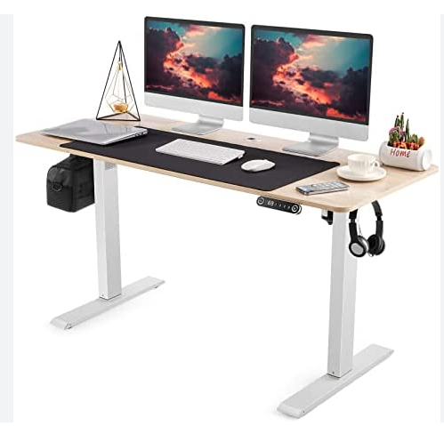 Home Office Motorized Computer Desks Frame Sit Stand Uplift Height Adjustable Column Electric Smart Standing Desk