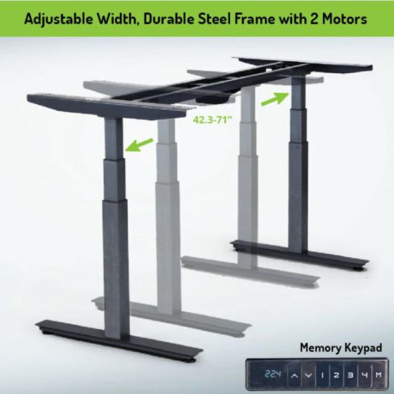 Ergonomic Desktop Standing Desk Electric Adjustable Table Height Adjustable Desk 4 Programmable Keypad Settings