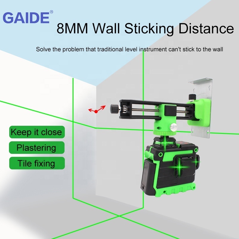 GAIDE high accuracy rotating 360 self-leveling nivel lazer 12 lines 3d green beam factory laser level