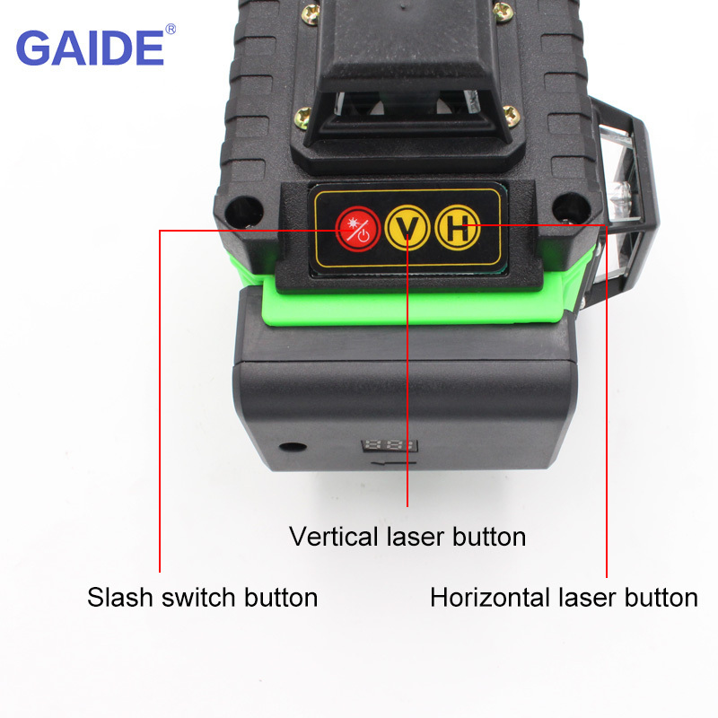 GAIDE multi lines floor leveling nivel USB charging battery green beam 3d laser level 360