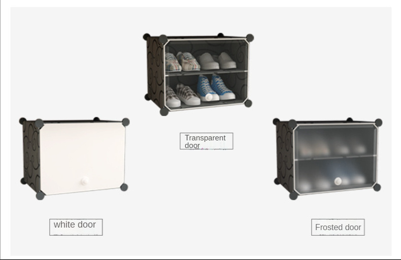 Double-layer small simple plastic shoe rack for dormitory home