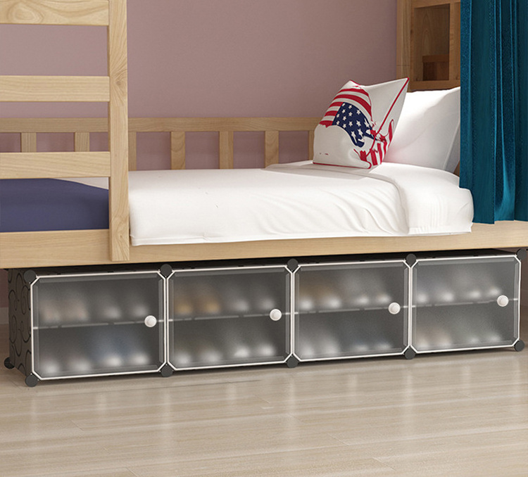 Double-layer small simple plastic shoe rack for dormitory home